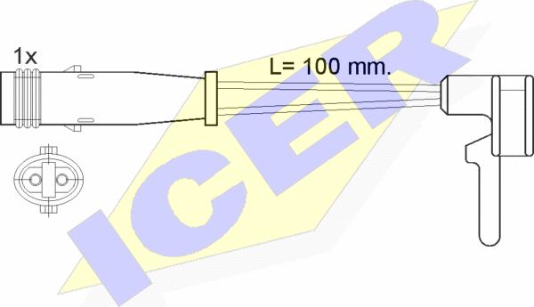 Icer 610323 E C - Indikators, Bremžu uzliku nodilums autospares.lv