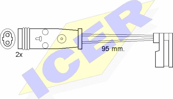 Icer 610370 E C - Indikators, Bremžu uzliku nodilums autospares.lv