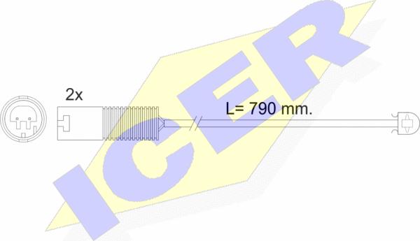 Icer 610240 E C - Indikators, Bremžu uzliku nodilums autospares.lv