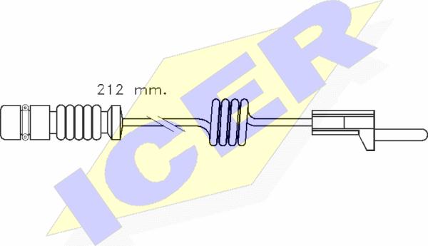 Icer 610259 E C - Warning Contact, brake pad wear www.autospares.lv