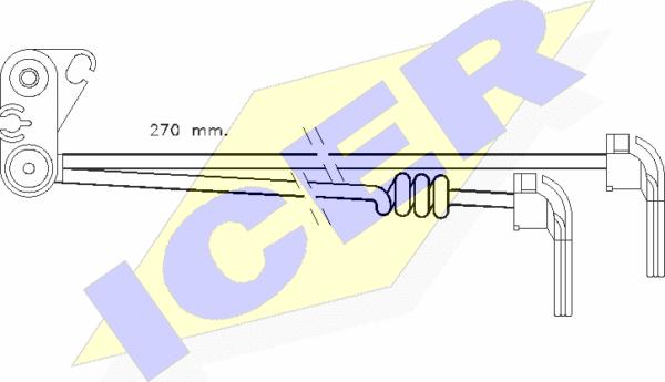 Icer 610280 E C - Indikators, Bremžu uzliku nodilums www.autospares.lv