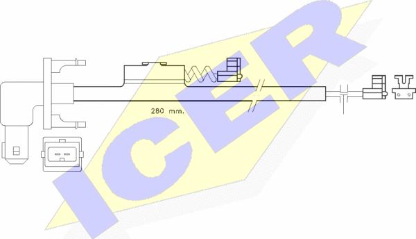 Icer 610288 E C - Indikators, Bremžu uzliku nodilums www.autospares.lv