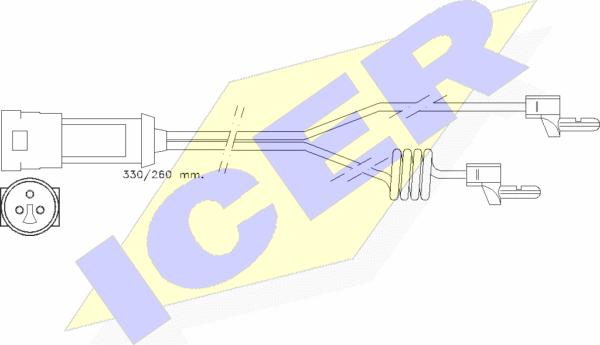 Icer 610234 E C - Indikators, Bremžu uzliku nodilums www.autospares.lv