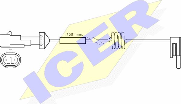 Icer 610235 E C - Indikators, Bremžu uzliku nodilums autospares.lv