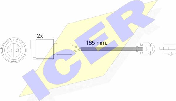 Icer 610238 E C - Indikators, Bremžu uzliku nodilums autospares.lv