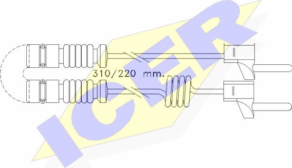 Icer 610221 E C - Indikators, Bremžu uzliku nodilums autospares.lv