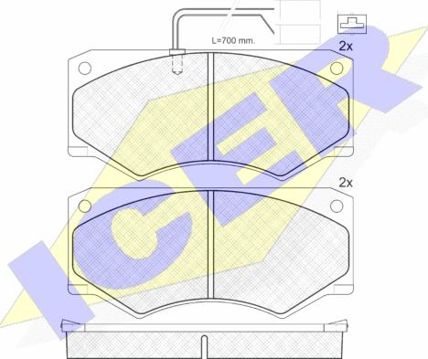 Icer 140964 - Bremžu uzliku kompl., Disku bremzes www.autospares.lv