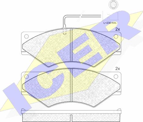 Icer 140965 - Brake Pad Set, disc brake www.autospares.lv