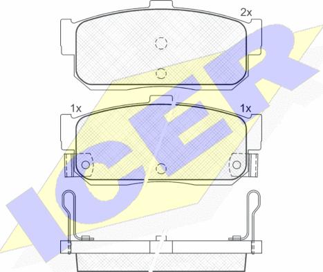 Icer 140915 - Тормозные колодки, дисковые, комплект www.autospares.lv