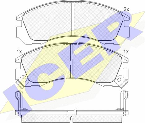 Icer 140979 - Bremžu uzliku kompl., Disku bremzes www.autospares.lv