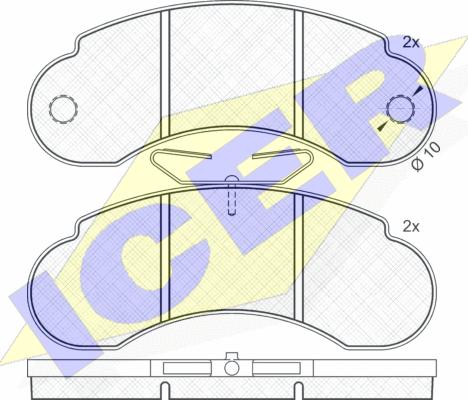 Icer 140452 - Bremžu uzliku kompl., Disku bremzes www.autospares.lv