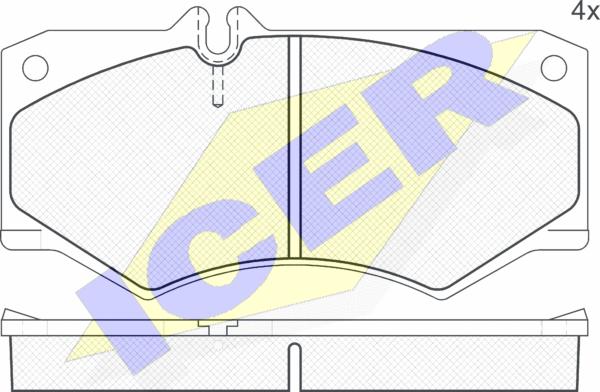 Icer 140405 - Bremžu uzliku kompl., Disku bremzes autospares.lv