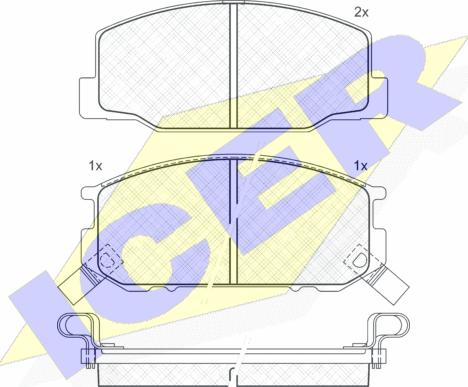 Icer 140501 - Brake Pad Set, disc brake www.autospares.lv