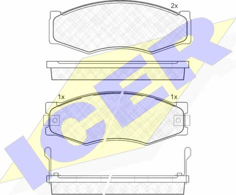 Icer 140518 - Brake Pad Set, disc brake www.autospares.lv