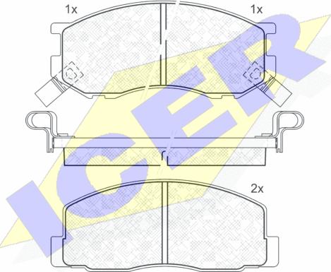 Icer 140524 - Тормозные колодки, дисковые, комплект www.autospares.lv