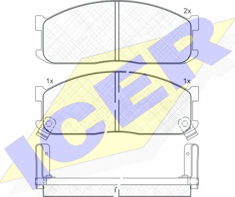 Icer 140690 - Bremžu uzliku kompl., Disku bremzes www.autospares.lv