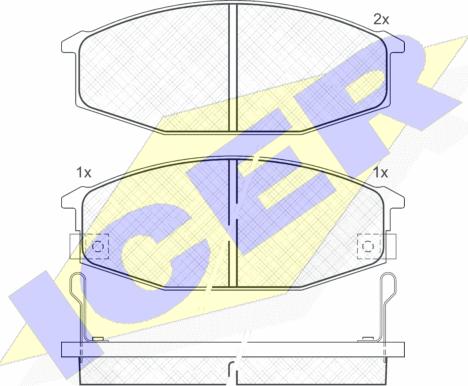 Icer 140637 - Bremžu uzliku kompl., Disku bremzes www.autospares.lv