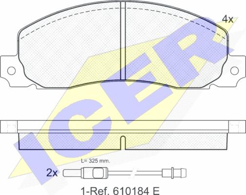 Icer 140620 - Bremžu uzliku kompl., Disku bremzes autospares.lv