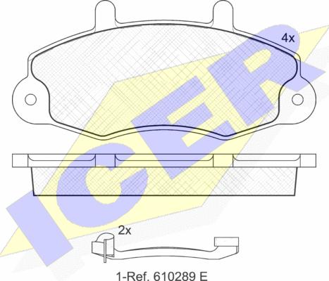 Icer 140896-203 - Bremžu uzliku kompl., Disku bremzes www.autospares.lv