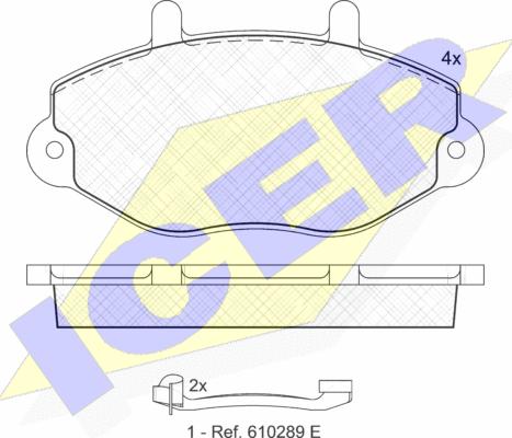 Icer 140897-203 - Bremžu uzliku kompl., Disku bremzes www.autospares.lv