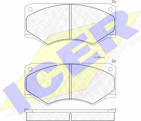 Icer 140814 - Bremžu uzliku kompl., Disku bremzes www.autospares.lv