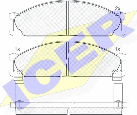 Icer 140885 - Bremžu uzliku kompl., Disku bremzes autospares.lv