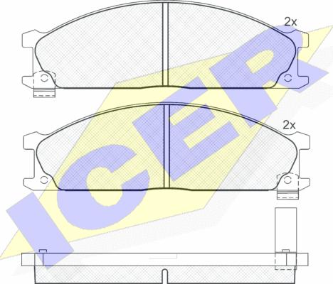 Icer 140886 - Bremžu uzliku kompl., Disku bremzes autospares.lv