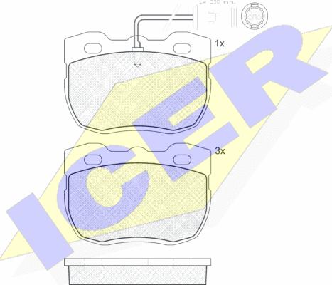 Icer 140839 - Bremžu uzliku kompl., Disku bremzes autospares.lv