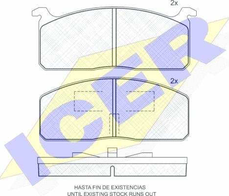 Icer 140313 - Bremžu uzliku kompl., Disku bremzes www.autospares.lv