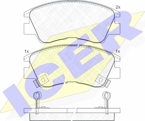 Icer 140701 - Bremžu uzliku kompl., Disku bremzes www.autospares.lv