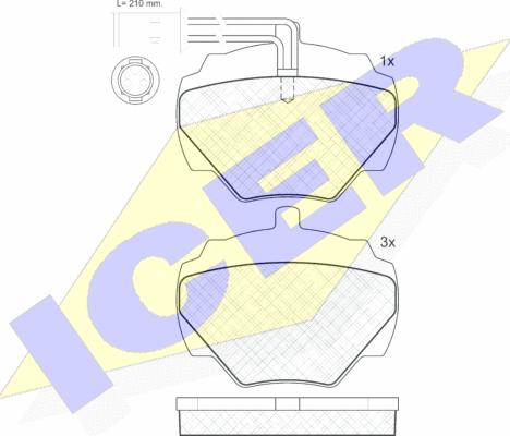 Icer 140702 - Тормозные колодки, дисковые, комплект www.autospares.lv