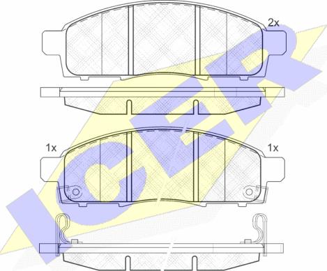 Icer 141966 - Bremžu uzliku kompl., Disku bremzes www.autospares.lv