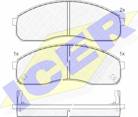 Icer 141455 - Bremžu uzliku kompl., Disku bremzes www.autospares.lv