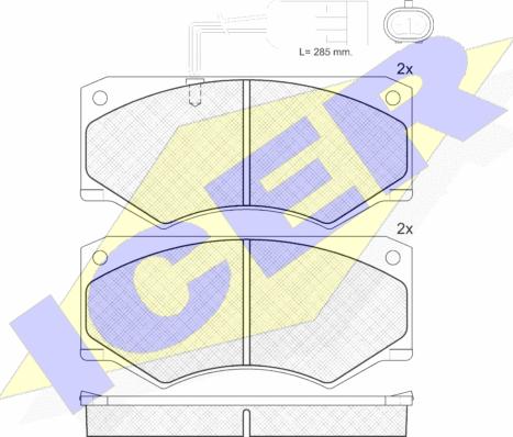 Icer 141421 - Bremžu uzliku kompl., Disku bremzes www.autospares.lv