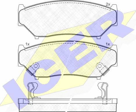 Icer 141096 - Тормозные колодки, дисковые, комплект www.autospares.lv