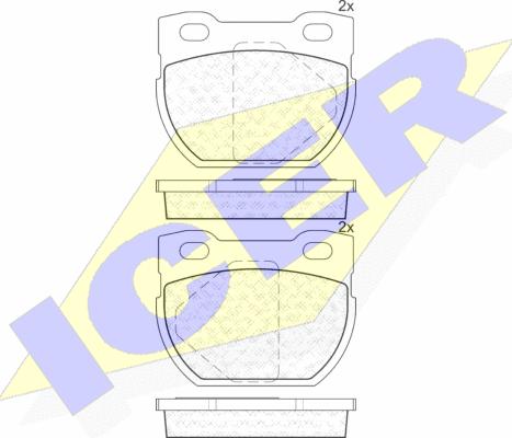 Icer 141090-201 - Тормозные колодки, дисковые, комплект www.autospares.lv