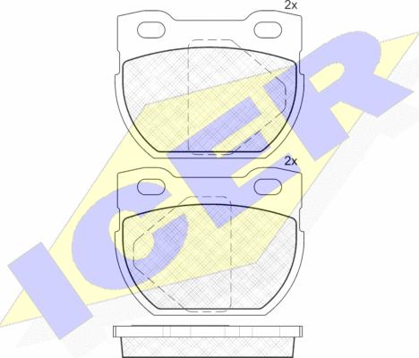 Icer 141090 - Bremžu uzliku kompl., Disku bremzes www.autospares.lv