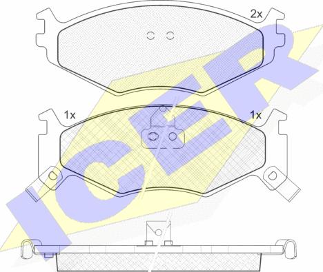 Icer 141056-205 - Bremžu uzliku kompl., Disku bremzes www.autospares.lv