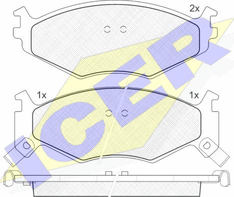 Icer 141056 - Bremžu uzliku kompl., Disku bremzes www.autospares.lv