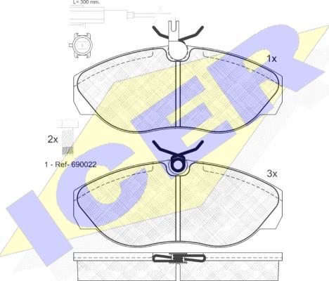 Icer 141053-203 - Brake Pad Set, disc brake www.autospares.lv