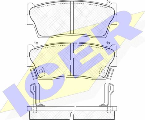 Icer 141002 - Bremžu uzliku kompl., Disku bremzes autospares.lv