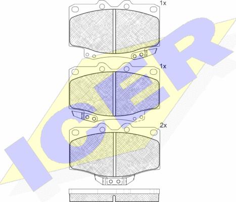 Icer 141034 - Bremžu uzliku kompl., Disku bremzes www.autospares.lv