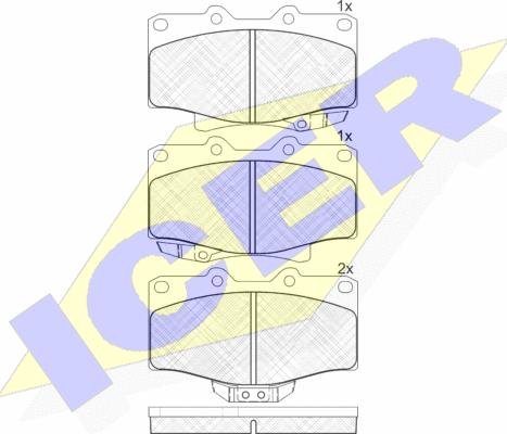 Icer 141025 - Bremžu uzliku kompl., Disku bremzes autospares.lv