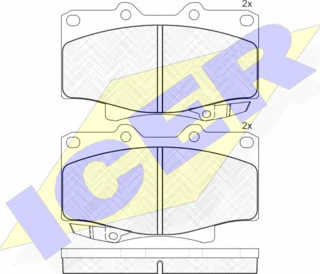 Icer 141026 - Bremžu uzliku kompl., Disku bremzes www.autospares.lv