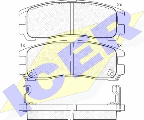 Icer 141192 - Bremžu uzliku kompl., Disku bremzes www.autospares.lv