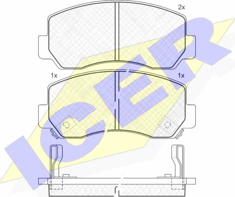 Icer 141164 - Тормозные колодки, дисковые, комплект www.autospares.lv