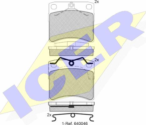 Icer 141168 - Bremžu uzliku kompl., Disku bremzes www.autospares.lv