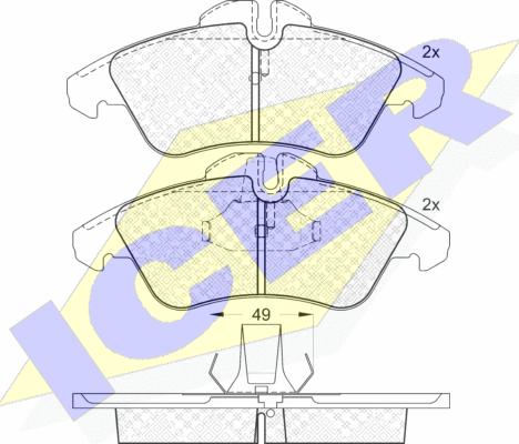 Icer 141104-046 - Bremžu uzliku kompl., Disku bremzes www.autospares.lv