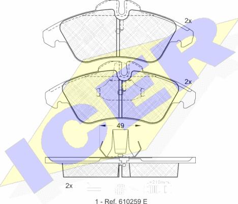 Icer 141104 - Тормозные колодки, дисковые, комплект www.autospares.lv