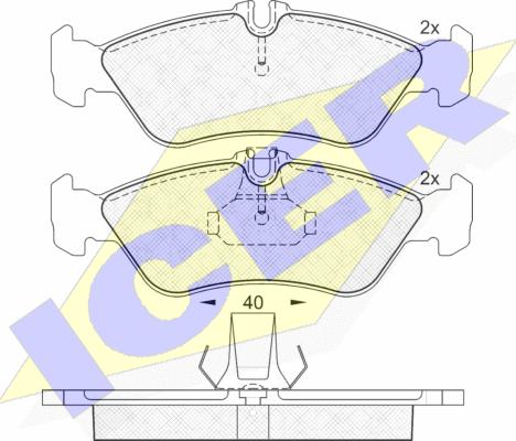 Icer 141103-046 - Brake Pad Set, disc brake www.autospares.lv